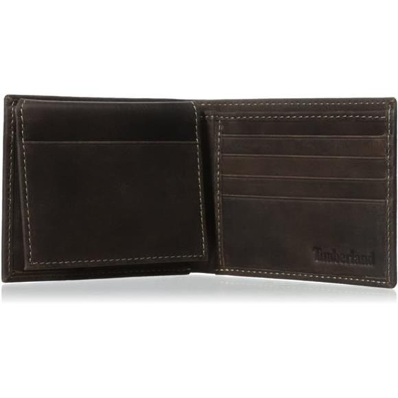 Men's Leather Wallet with Attached Flip Pocket - Picture 2 of 6